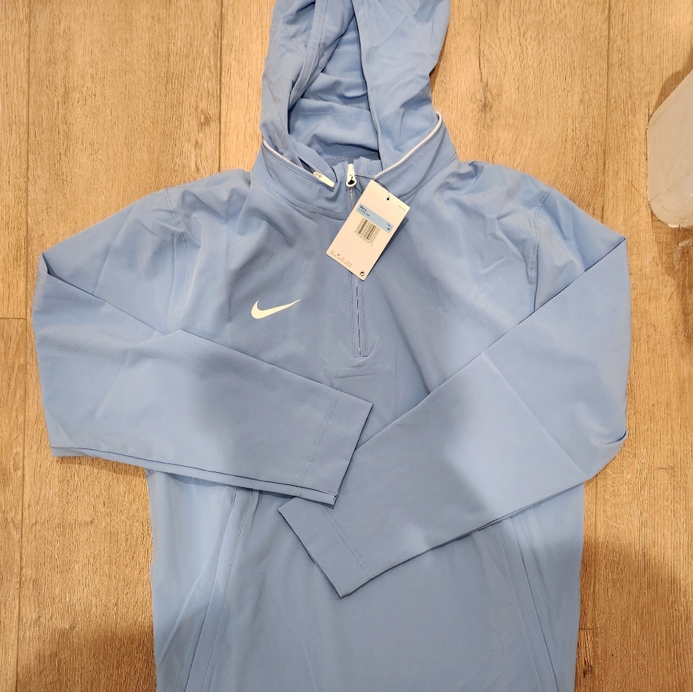 Nike Coaches Jacket Hooded LS UNC Blue White FJ9545-448 Size Large NWT